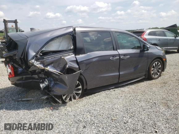 2024 Honda Odyssey EX-L с VIN 5FNRL6H62RB073573, выставлен на аукционе Copart как лот 55228105 с пробегом Не указан миль и Списание • Salvage title. История ставок и продаж доступна на DreamBid. Изображение 3.