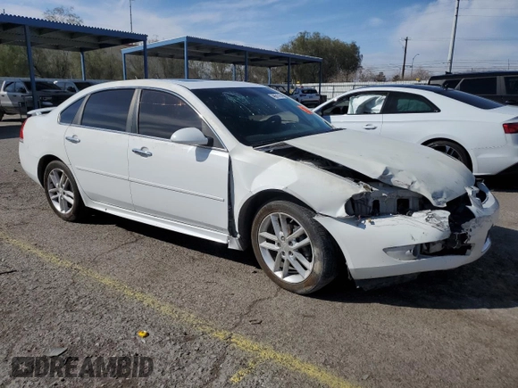 2013 Chevrolet Impala LTZ with VIN 2G1WC5E38D1233368, listed as a Copart auction lot 48573165 with Not Provided miles and Salvage Title. Bid and sale history available at DreamBid. Image 4.
