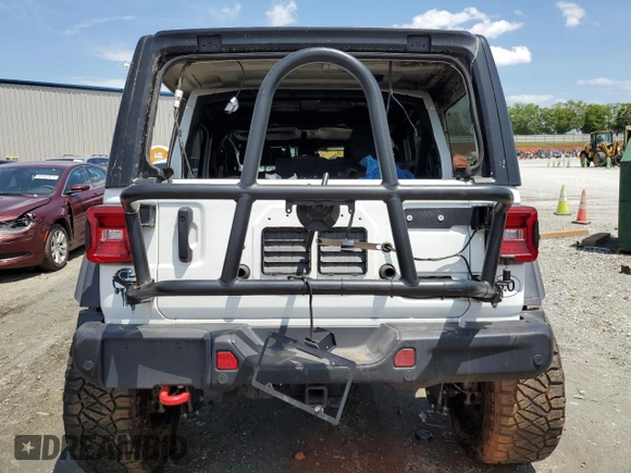 2022 Jeep Wrangler Unlimited Rubicon with VIN 1C4HJXFN2NW211037, listed as a Copart auction lot 49897115 with 21,878 mi miles and Salvage title. Bid and sale history available at DreamBid. Image 6.