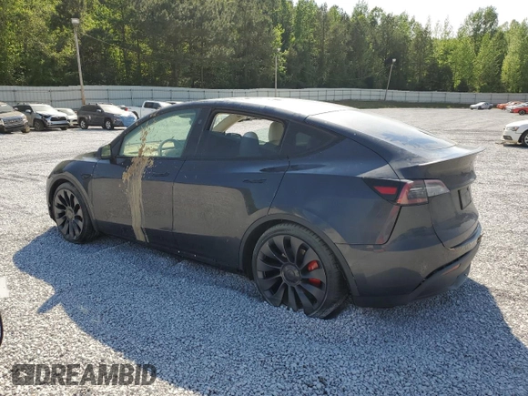 2024 Tesla Model Y Performance z VIN 7SAYGDEF1RF038664, wystawiony jako Copart lot #52583175 z przebiegiem Nie podano mil oraz Szkoda całkowita • Salvage title. Historia ofert i sprzedaży dostępna na DreamBid. Obrazek 2.