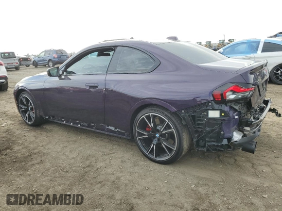 2024 BMW 2 Series M240i xDrive with VIN 3MW53CM02R8E78798, listed as a Copart auction lot 87178544 with 6,686 mi miles and Salvage Title. Bid and sale history available at carsss.com. Image 2.