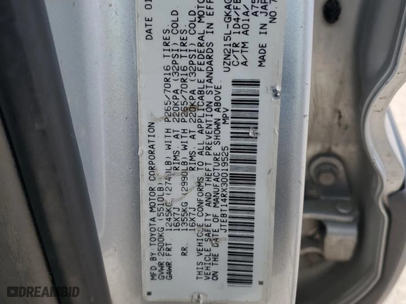 2003 Toyota 4Runner SR5 with VIN JTEBT14RX30019525, listed as a Copart auction lot 48937375 with 267,116 mi miles and Salvage Title. Bid and sale history available at carsss.com. Image 13.