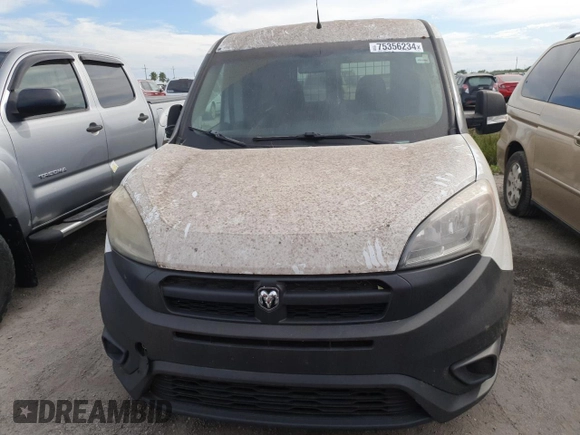 2016 Ram ProMaster City Cargo Tradesman with VIN ZFBERFAT1G6B68248, listed as a Copart auction lot 75356234 with Not Provided miles and Clean Title. Bid and sale history available at DreamBid. Image 5.