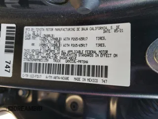 2021 Toyota Tacoma SR5 with VIN 3TMBZ5DN8MM031159, listed as a Copart auction lot 42495505 with 137,072 mi miles and Salvage title. Bid and sale history available at DreamBid. Image 12.
