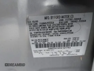 2005 Ford Five Hundred SEL с VIN 1FAFP24145G167793, выставлен на аукционе IAAI как лот 41757939 с пробегом 138 082 миль миль и . История ставок и продаж доступна на DreamBid. Изображение 9.