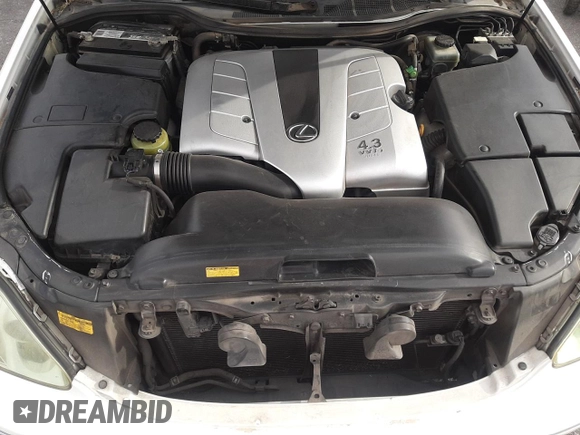 2004 Lexus LS 430 with VIN JTHBN36F240126646, listed as a Copart auction lot 53866695 with 126,363 mi miles and Salvage Title. Bid and sale history available at DreamBid. Image 11.