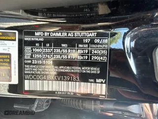 2019 Mercedes-Benz GLC with VIN WDC0G4JBXKV139183, listed as a Copart auction lot 54630905 with 55,145 mi miles and Salvage Title. Bid and sale history available at carsss.com. Image 10.