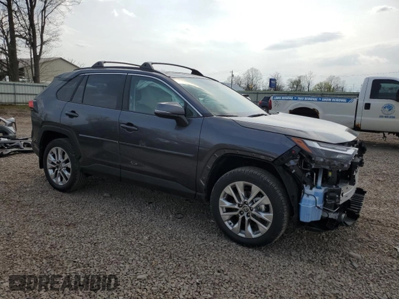 2025 Toyota RAV4 XLE Premium with VIN 2T3A1RFV6SC506604, listed as a Copart auction lot 54878595 with 278 mi miles and Salvage title. Bid and sale history available at DreamBid. Image 4.