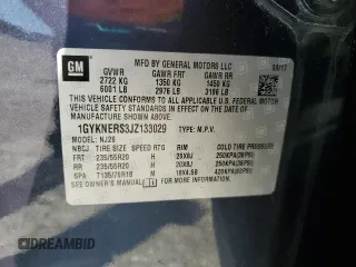2018 Cadillac XT5 Premium Luxury FWD z VIN 1GYKNERS3JZ133029, wystawiony jako Copart lot #55932695 z przebiegiem 93 098 mil mil oraz Szkoda całkowita • Salvage title. Historia ofert i sprzedaży dostępna na DreamBid. Obrazek 14.