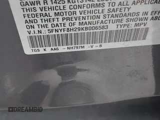 2019 Honda Passport Sport с VIN 5FNYF8H29KB006583, выставлен на аукционе IAAI как лот 42744144 с пробегом 63 379 миль миль и . История ставок и продаж доступна на DreamBid. Изображение 9.