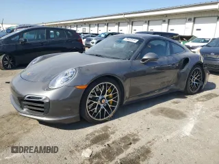 2014 Porsche 911 Turbo with VIN WP0AD2A92ES167652, listed as a Copart auction lot 75422514 with 35,360 mi miles and Salvage Title. Bid and sale history available at carsss.com. Image 1.