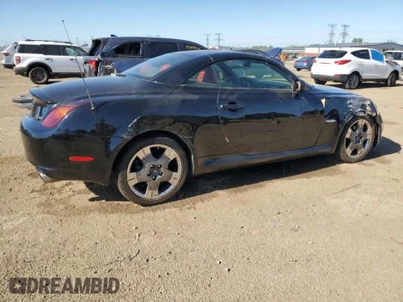 2005 Lexus SC 430 with VIN JTHFN48Y950061947, listed as a Copart auction lot 57050065 with 106,778 mi miles and Salvage title. Bid and sale history available at DreamBid. Image 3.