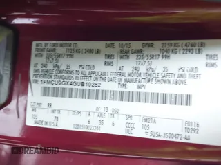2016 Ford Escape SE с VIN 1FMCU9GX4GUB10282, выставлен на аукционе IAAI как лот 42335883 с пробегом 126 248 миль миль и . История ставок и продаж доступна на DreamBid. Изображение 9.