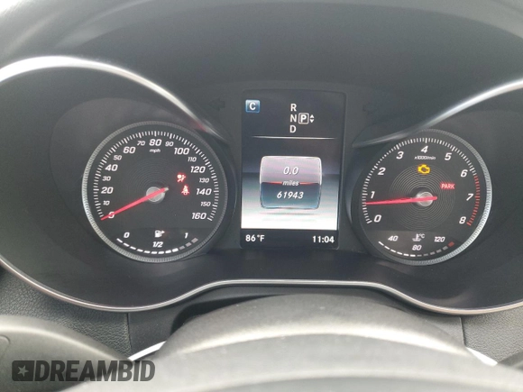 2015 Mercedes-Benz C 300 Luxury with VIN 55SWF4KB6FU013567, listed as a Copart auction lot 60647355 with 61,943 mi miles and Salvage title. Bid and sale history available at DreamBid. Image 9.