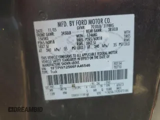 2006 Ford F-150 XLT with VIN 1FTPW12566FA46546, listed as a Copart auction lot 52697455 with 153,515 mi miles and Salvage Title. Bid and sale history available at DreamBid. Image 12.