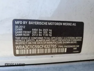 2012 BMW 3 Series 328i z VIN WBA3C1C59CF432795, wystawiony jako Copart lot #51151665 z przebiegiem 97 642 mil mil oraz Szkoda całkowita • Salvage title. Historia ofert i sprzedaży dostępna na DreamBid. Obrazek 12.