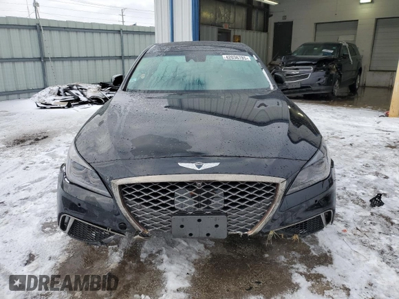 2018 Genesis G80 3.3T Sport with VIN KMHGN4JB5JU222384, listed as a Copart auction lot 42036785 with 38,516 mi miles and Salvage Title. Bid and sale history available at carsss.com. Image 5.