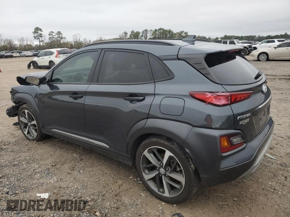 2021 Hyundai Kona Ultimate with VIN KM8K53A55MU665296, listed as a Copart auction lot 87856885 with 28,574 mi miles and Salvage Title. Bid and sale history available at carsss.com. Image 2.