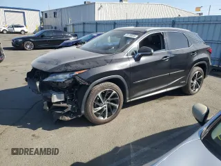 2018 Lexus RX 450h z VIN 2T2BGMCA0JC022499, wystawiony jako Copart lot #59189605 z przebiegiem 84 263 mil mil oraz Szkoda całkowita • Salvage title. Historia ofert i sprzedaży dostępna na DreamBid. Obrazek 1.