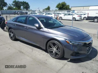 2021 Honda Accord Touring with VIN 1HGCV2F98MA010065, listed as a Copart auction lot 57679615 with 16,748 mi miles and Salvage title. Bid and sale history available at DreamBid. Image 4.