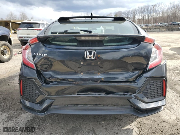 2017 Honda Civic Hatchback EX with VIN SHHFK7H55HU408311, listed as a Copart auction lot 50770655 with 72,477 mi miles and Salvage Title. Bid and sale history available at carsss.com. Image 6.