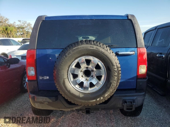 2006 Hummer H3 with VIN 5GTDN136768134709, listed as a Copart auction lot 76652744 with 205,744 mi miles and Salvage Title. Bid and sale history available at carsss.com. Image 6.