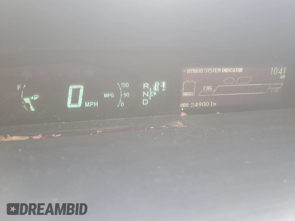 2013 Toyota Prius One with VIN JTDKN3DUXD5648916, listed as a Copart auction lot 64271535 with 249,001 mi miles and Salvage title. Bid and sale history available at DreamBid. Image 9.
