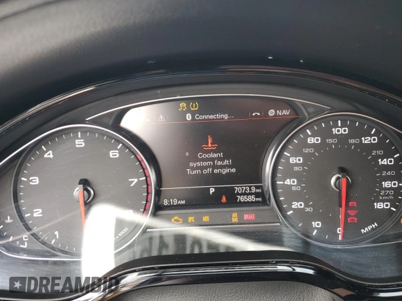 2013 Audi A8 3.0L with VIN WAURGAFD2DN019125, listed as a Copart auction lot 60959515 with 76,585 mi miles and Salvage title. Bid and sale history available at DreamBid. Image 9.