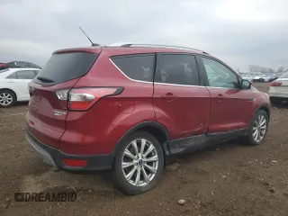 2017 Ford Escape Titanium with VIN 1FMCU9J93HUD96038, listed as a Copart auction lot 52188185 with 65,441 mi miles and Salvage Title. Bid and sale history available at carsss.com. Image 3.
