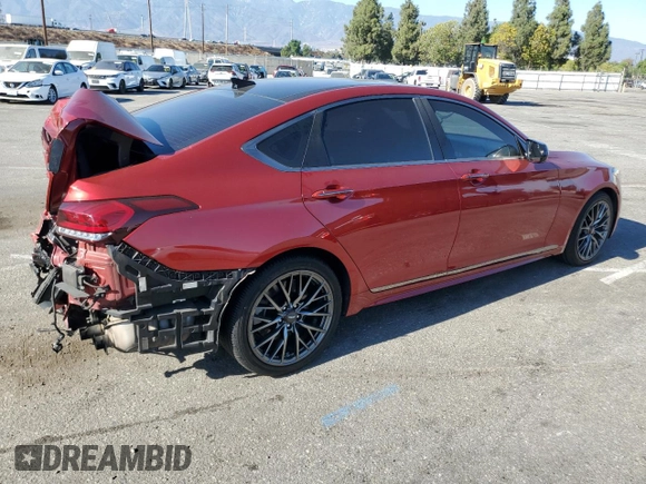2018 Genesis G80 3.3T Sport with VIN KMHGN4JB9JU285343, listed as a Copart auction lot 75061764 with 133,262 mi miles and Salvage Title. Bid and sale history available at carsss.com. Image 3.