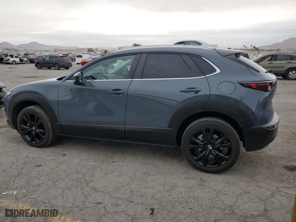 2023 Mazda CX-30 2.5 S Carbon Edition with VIN 3MVDMBCM8PM540489, listed as a Copart auction lot 48020265 with 22,169 mi miles and Salvage Title. Bid and sale history available at carsss.com. Image 2.