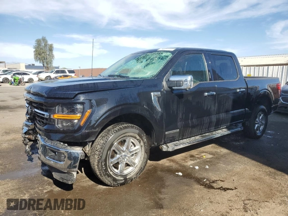 2024 Ford F-150 XLT with VIN 1FTFW3LD5RFA20800, listed as a Copart auction lot 52948095 with 14,233 mi miles and Clean Title. Bid and sale history available at carsss.com. Image 1.