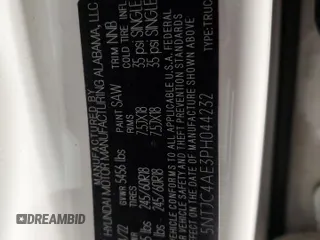 2023 Hyundai Santa Cruz SEL z VIN 5NTJC4AE3PH044232, wystawiony jako Copart lot #88196565 z przebiegiem 51 481 mil mil oraz Szkoda całkowita • Salvage title. Historia ofert i sprzedaży dostępna na DreamBid. Obrazek 12.