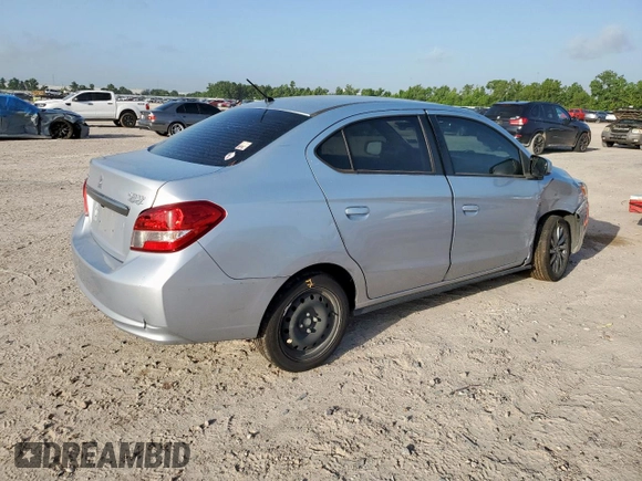 2019 Mitsubishi Mirage ES with VIN ML32F3FJ7KHF01423, listed as a Copart auction lot 61208045 with 120,893 mi miles and Salvage title. Bid and sale history available at DreamBid. Image 3.