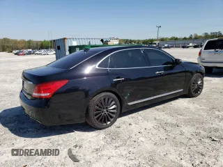2014 Hyundai Equus Signature with VIN KMHGH4JH8EU073826, listed as a Copart auction lot 52123215 with 144,477 mi miles and Salvage Title. Bid and sale history available at DreamBid. Image 3.
