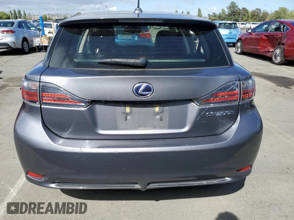 2012 Lexus CT 200h with VIN JTHKD5BH6C2107588, listed as a Copart auction lot 56581015 with 103,735 mi miles and Salvage title. Bid and sale history available at DreamBid. Image 6.