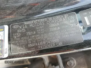 2015 Kia Forte LX with VIN KNAFK4A68F5429300, listed as a Copart auction lot 52424455 with 161,496 mi miles and Salvage Title. Bid and sale history available at carsss.com. Image 12.