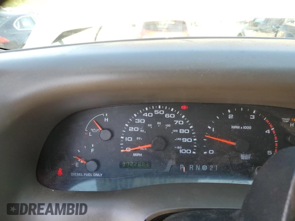 2003 Ford F-350 XL with VIN 1FTSW31F63EA39632, listed as a Copart auction lot 52947705 with 372,288 mi miles and Salvage title. Bid and sale history available at DreamBid. Image 9.