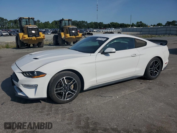 2020 Ford Mustang EcoBoost with VIN 1FA6P8TH5L5137177, listed as a Copart auction lot 57519255 with 82,865 mi miles and Salvage title. Bid and sale history available at DreamBid. Image 1.