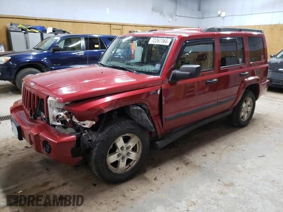 2006 Jeep Commander with VIN 1J8HG48K96C205781, listed as a Copart auction lot 72267764 with 188,145 mi miles and Clean Title. Bid and sale history available at carsss.com. Image 1.