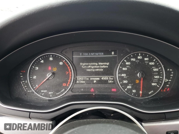 2017 Audi A4 ultra Premium with VIN WAUGMAF48HN070800, listed as a Copart auction lot 51432535 with 124,311 mi miles and Salvage Title. Bid and sale history available at carsss.com. Image 9.