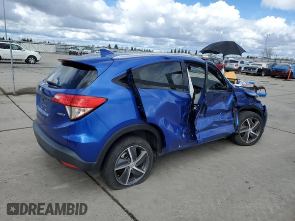 2021 Honda HR-V EX with VIN 3CZRU6H56MM750353, listed as a Copart auction lot 49117395 with Not Provided miles and Clean Title. Bid and sale history available at DreamBid. Image 3.