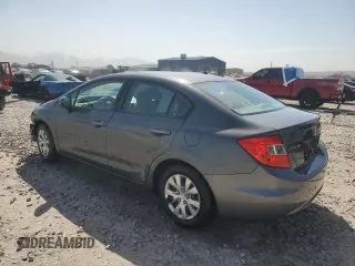 2012 Honda Civic LX with VIN 2HGFB2F57CH555578, listed as a Copart auction lot 52369765 with 196,032 mi miles and Salvage Title. Bid and sale history available at DreamBid. Image 2.