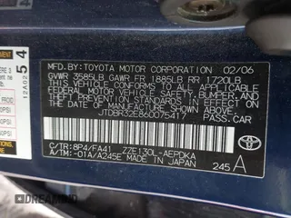 2006 Toyota Corolla CE z VIN JTDBR32E860075417, wystawiony jako IAAI lot #42477784 z przebiegiem 187 325 mil mil oraz . Historia ofert i sprzedaży dostępna na DreamBid. Obrazek 9.