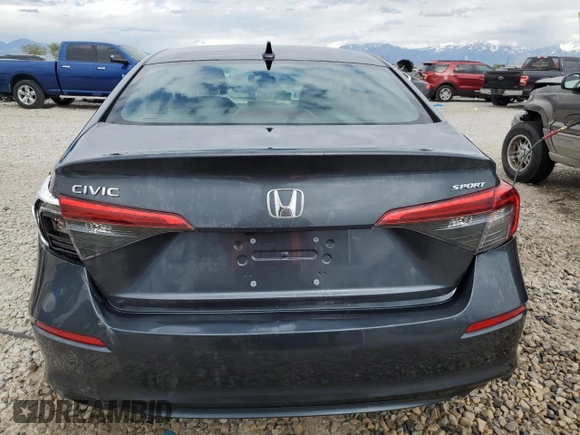 2024 Honda Civic Sport with VIN 2HGFE2F53RH592613, listed as a Copart auction lot 56556885 with 10,849 mi miles and Salvage title. Bid and sale history available at DreamBid. Image 6.