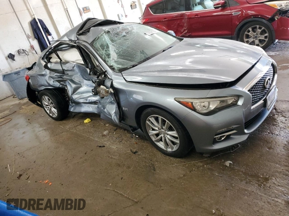 2017 Infiniti Q50 Premium with VIN JN1EV7AR3HM832971, listed as a Copart auction lot 52859155 with 160,070 mi miles and Salvage Title. Bid and sale history available at DreamBid. Image 4.