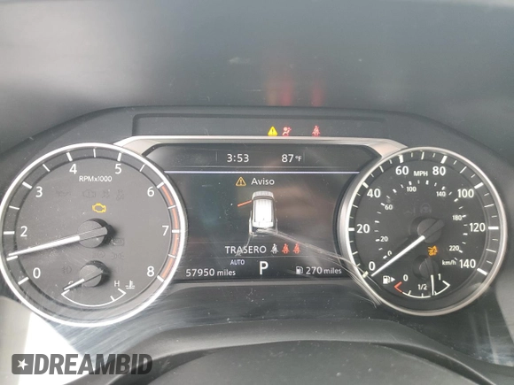 2021 Nissan Rogue S with VIN JN8AT3AB1MW222759, listed as a Copart auction lot 61194215 with 57,950 mi miles and Salvage title. Bid and sale history available at DreamBid. Image 9.