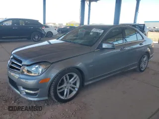 2012 Mercedes-Benz C-Class C 250 Sport with VIN WDDGF4HB5CR240130, listed as a Copart auction lot 53922185 with 121,251 mi miles and Salvage Title. Bid and sale history available at carsss.com. Image 1.