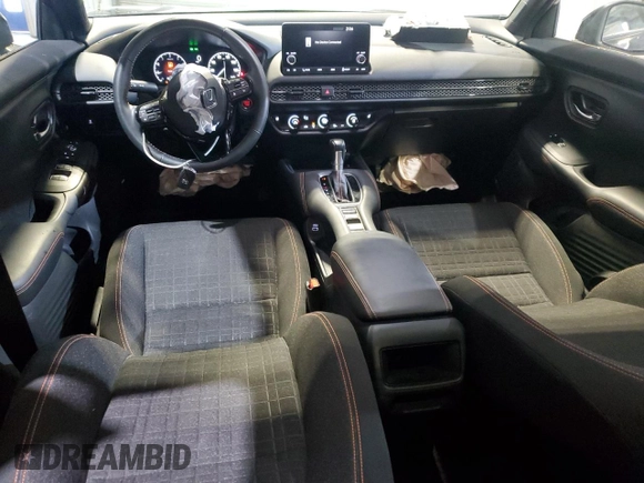 2023 Honda HR-V Sport with VIN 3CZRZ2H58PM703145, listed as a Copart auction lot 60353815 with 33,733 mi miles and Salvage title. Bid and sale history available at DreamBid. Image 8.