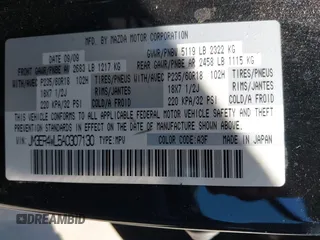 2010 Mazda CX-7 Touring with VIN JM3ER4WL5A0307130, listed as a IAAI auction lot 41659798 with 142,342 mi miles. Bid and sale history available at carsss.com. Image 9.